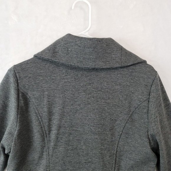 Hem & Thread Women's Asymmetrical Full Zip Riding Jacket Grey Size Medium - Picture 9 of 16